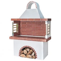 BBQ - Χτιστή ψησταριά κάρβουνου SXISTOLITHOS 0100 90x155 Cm Διπλή