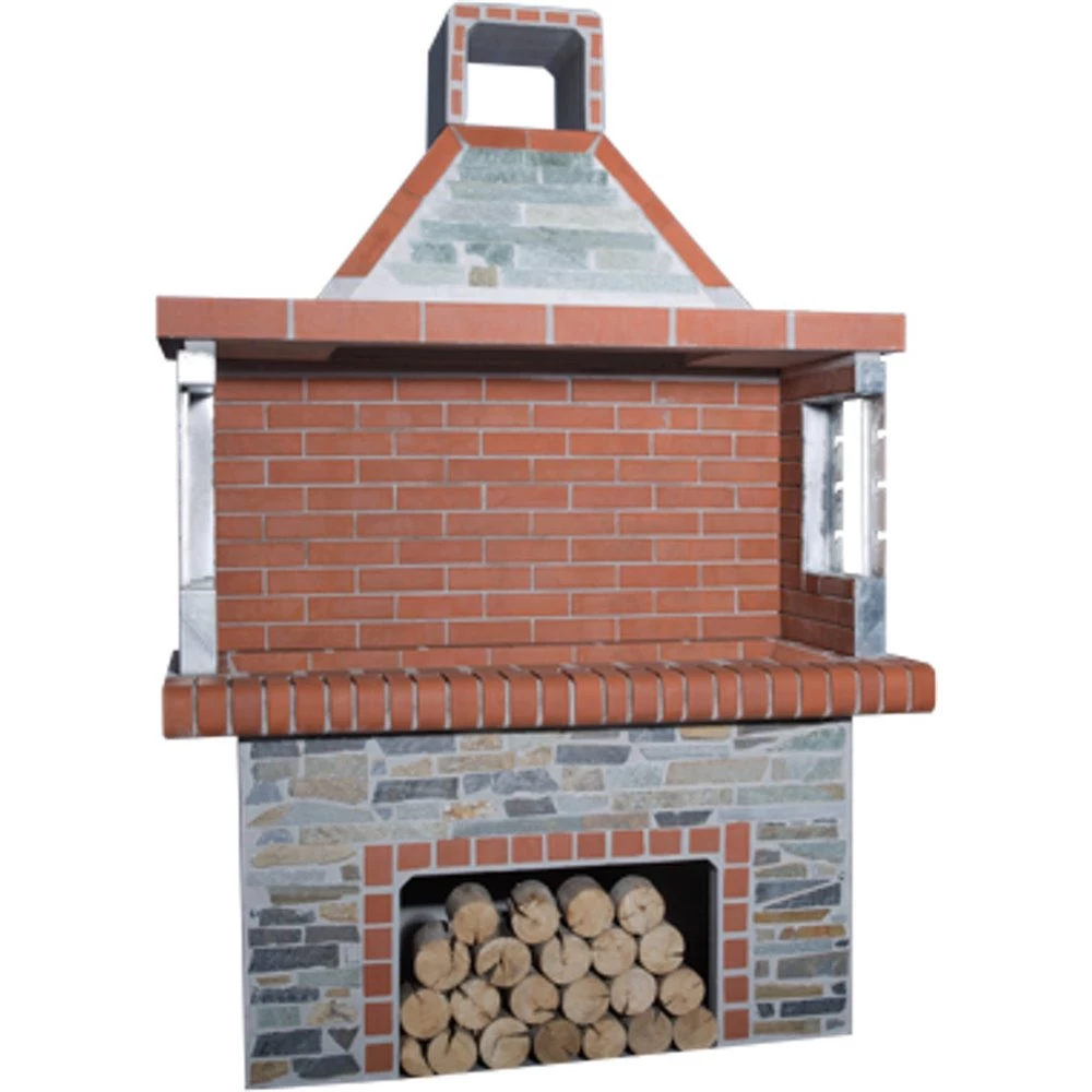 BBQ - Χτιστή ψησταριά κάρβουνου SXISTOLITHOS 0105 76x155 Cm Μεγάλη 1 BBQ - Χτιστή ψησταριά κάρβουνου SXISTOLITHOS 0105 76x155 Cm Μεγάλη