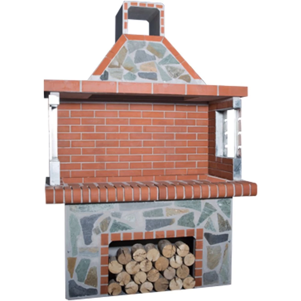 BBQ - Χτιστή ψησταριά κάρβουνου SXISTOLITHOS 0107 76x155 Cm Μεγάλη 1 BBQ - Χτιστή ψησταριά κάρβουνου SXISTOLITHOS 0107 76x155 Cm Μεγάλη