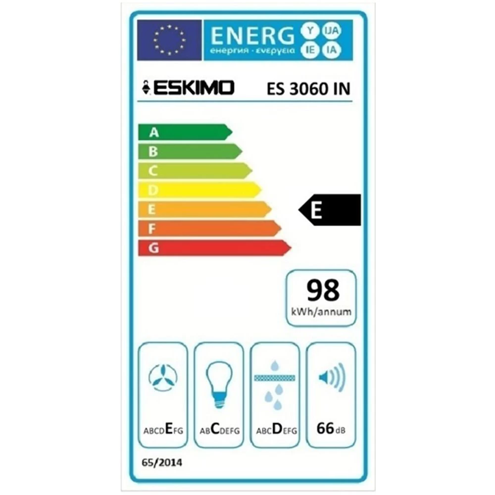 Απορροφητήρας ελεύθερος 60 Cm ESKIMO ES 3060 IN Inox 3 Απορροφητήρας ελεύθερος 60 Cm ESKIMO ES 3060 IN Inox - Image 3