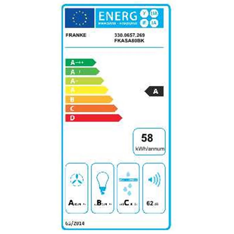 Απορροφητήρας - Επιτοίχια Καμινάδα 80 Cm FRANKE AQ SENSE FKAS A80 BK Μαύρος 3105001095 4 Απορροφητήρας - Επιτοίχια Καμινάδα 80 Cm FRANKE AQ SENSE FKAS A80 BK Μαύρος 3105001095 - Image 4
