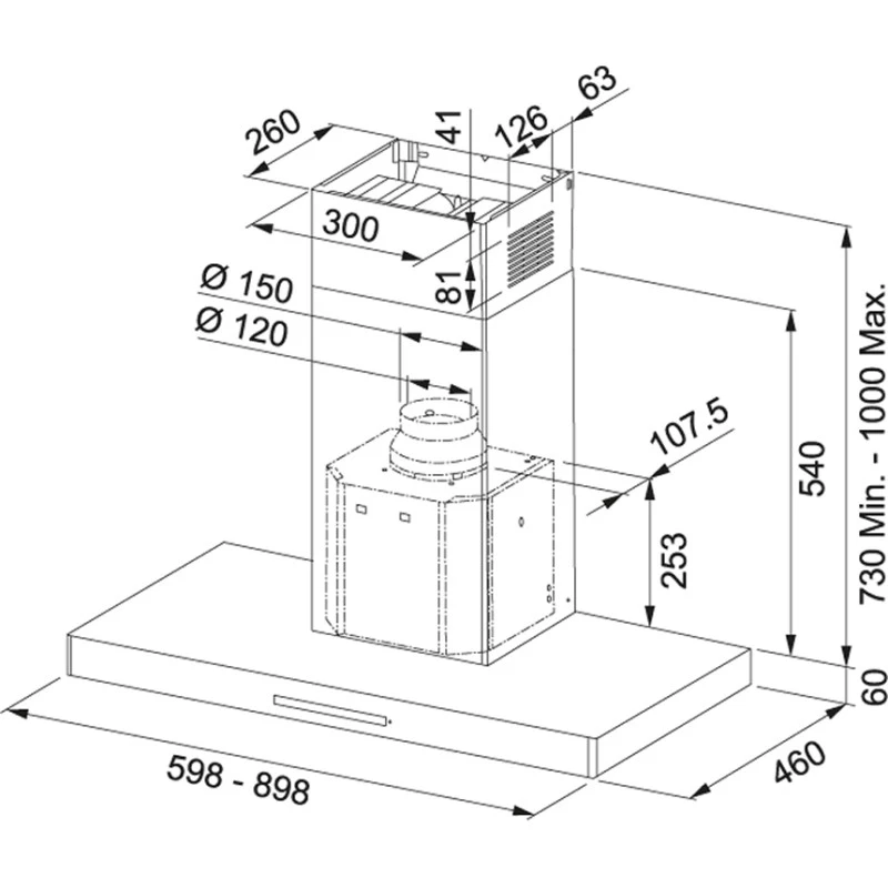 Απορροφητήρας - Επιτοίχια Καμινάδα 90 Cm FRANKE NEW MYTHOS FCR 925 TC BK/XS NG Inox - Μαύρο Κρύσταλλο 3101103001 2 Απορροφητήρας - Επιτοίχια Καμινάδα 90 Cm FRANKE NEW MYTHOS FCR 925 TC BK/XS NG Inox - Μαύρο Κρύσταλλο 3101103001 - Image 2