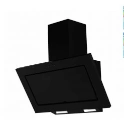 Απορροφητήρας - Επιτοίχια καμινάδα KARAG CGW 25 Μαύρο κρύσταλλο 90 Cm