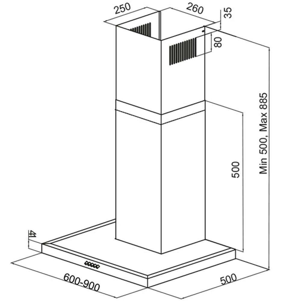 Απορροφητήρας - Επιτοίχια καμινάδα KARAG CTW 12 Inox 60 Cm 3 Απορροφητήρας - Επιτοίχια καμινάδα KARAG CTW 12 Inox 60 Cm - Image 3