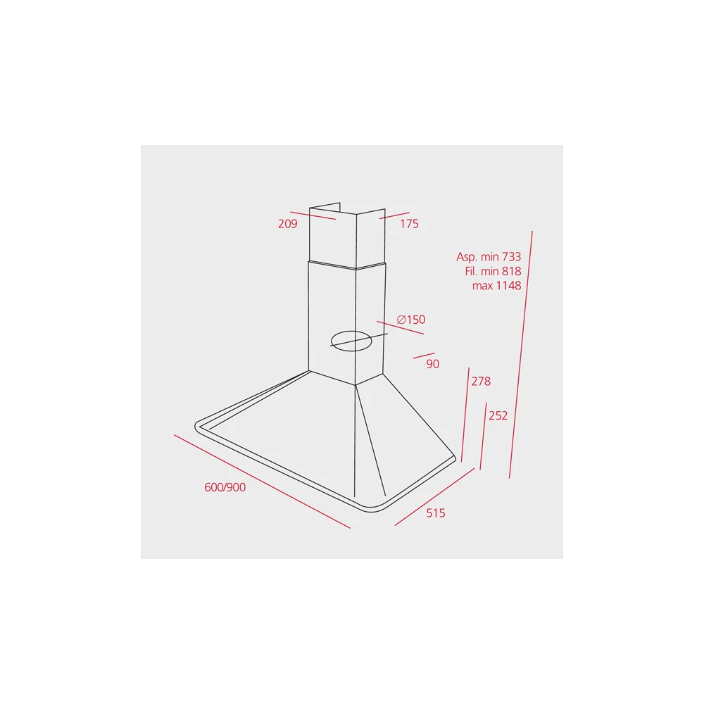Απορροφητήρας - Επιτοίχια Καμινάδα TEKA DOS 90.1 ANTHRACITE 90 CM H.670.1BAN 2 Απορροφητήρας - Επιτοίχια Καμινάδα TEKA DOS 90.1 ANTHRACITE 90 CM H.670.1BAN - Image 2