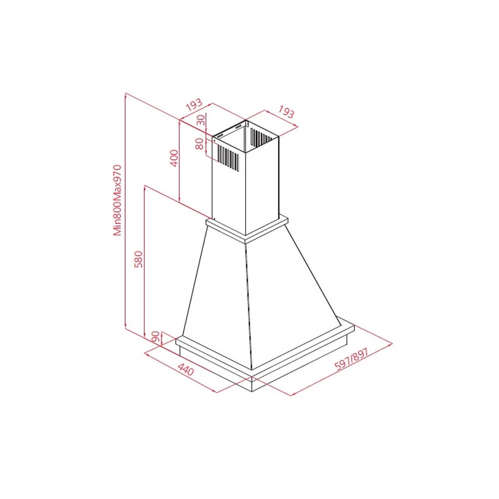 Απορροφητήρας - Επιτοίχια Καμινάδα TEKA OSA 670 VN VANILLA Ξύλο 60 CM H.355.VN 2 Απορροφητήρας - Επιτοίχια Καμινάδα TEKA OSA 670 VN VANILLA Ξύλο 60 CM H.355.VN - Image 2