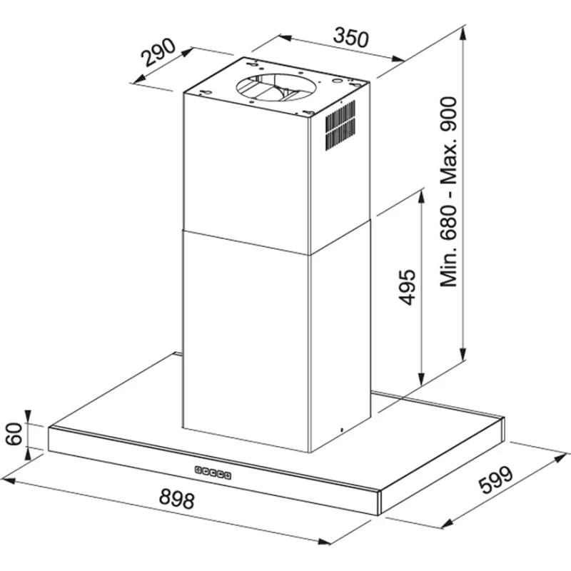 Απορροφητήρας - Κεντρική Καμινάδα 90 Cm FRANKE TALE 905 I BK MATT 90cm FRANKE Black Matt 3105001094 2 Απορροφητήρας - Κεντρική Καμινάδα 90 Cm FRANKE TALE 905 I BK MATT 90cm FRANKE Black Matt 3105001094 - Image 2