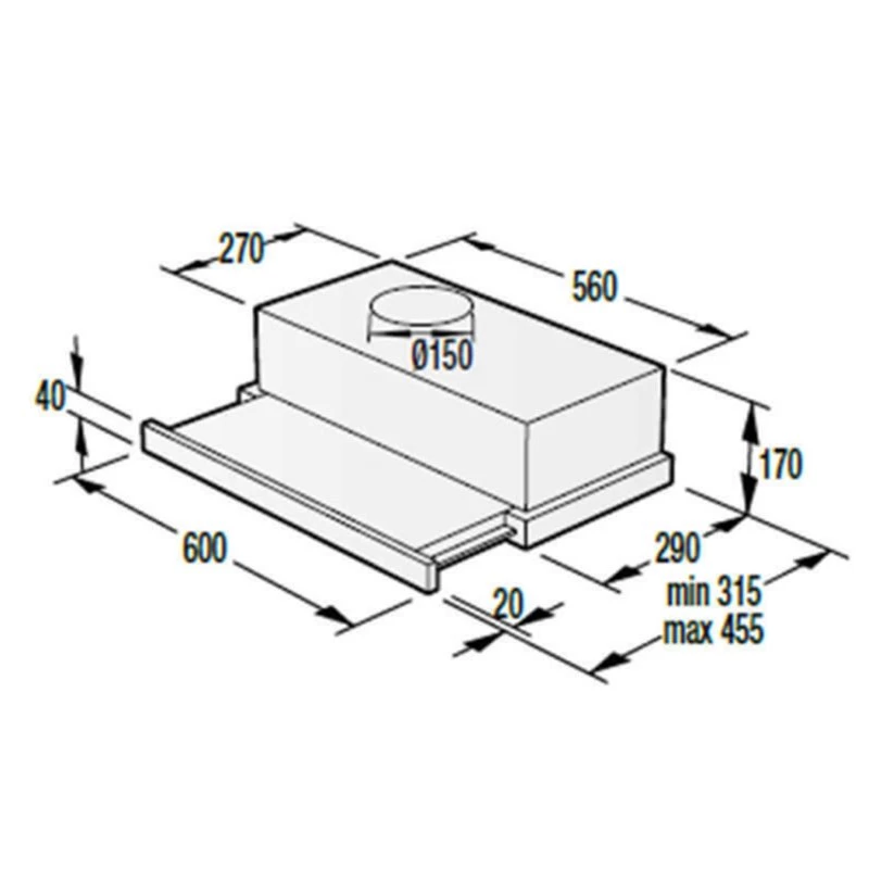 Απορροφητήρας συρόμενος GORENJE CLASSICO 60 Cm - BHP62CLB - 731613 Μαύρος 065038401 2 Απορροφητήρας συρόμενος GORENJE CLASSICO 60 Cm - BHP62CLB - 731613 Μαύρος 065038401 - Image 2