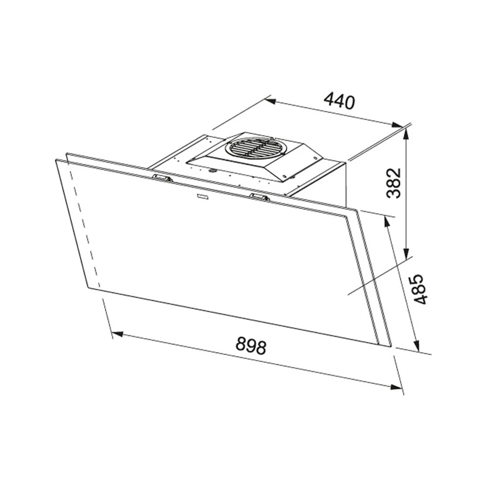 Απορροφητήρας - Επίτοιχια καμινάδα FRANKE CRYSTAL FCRV 908 BK 90 Cm 3105001009 2 Απορροφητήρας - Επίτοιχια καμινάδα FRANKE CRYSTAL FCRV 908 BK 90 Cm 3105001009 - Image 2