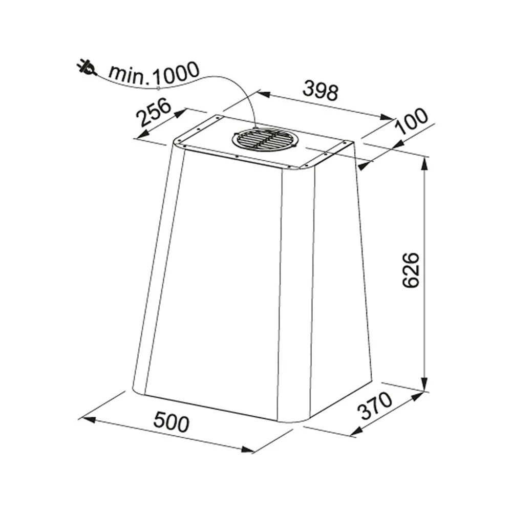 Απορροφητήρας - Επίτοιχια καμινάδα FRANKE SMART DECO FSMD 508 BK 50 Cm 3105001013 2 Απορροφητήρας - Επίτοιχια καμινάδα FRANKE SMART DECO FSMD 508 BK 50 Cm 3105001013 - Image 2