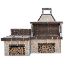 Σετ BBQ - Χτιστή ψησταριά SXISTOLITHOS 02032 2,75m