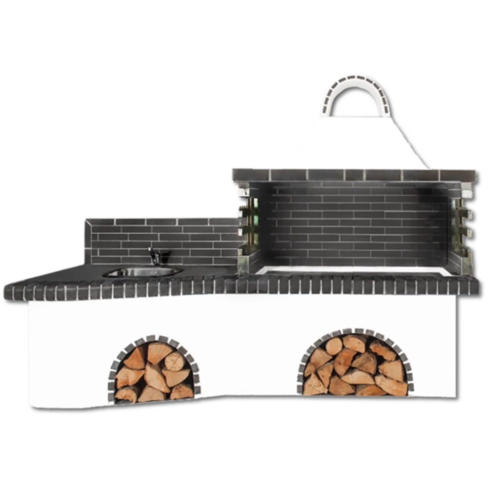 Σετ BBQ - Χτιστή ψησταριά SXISTOLITHOS 0222 2,80m 1 Σετ BBQ - Χτιστή ψησταριά SXISTOLITHOS 0222 2,80m