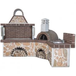 Σετ BBQ - Χτιστή ψησταριά SXISTOLITHOS 0240 2,80m X 2,25m