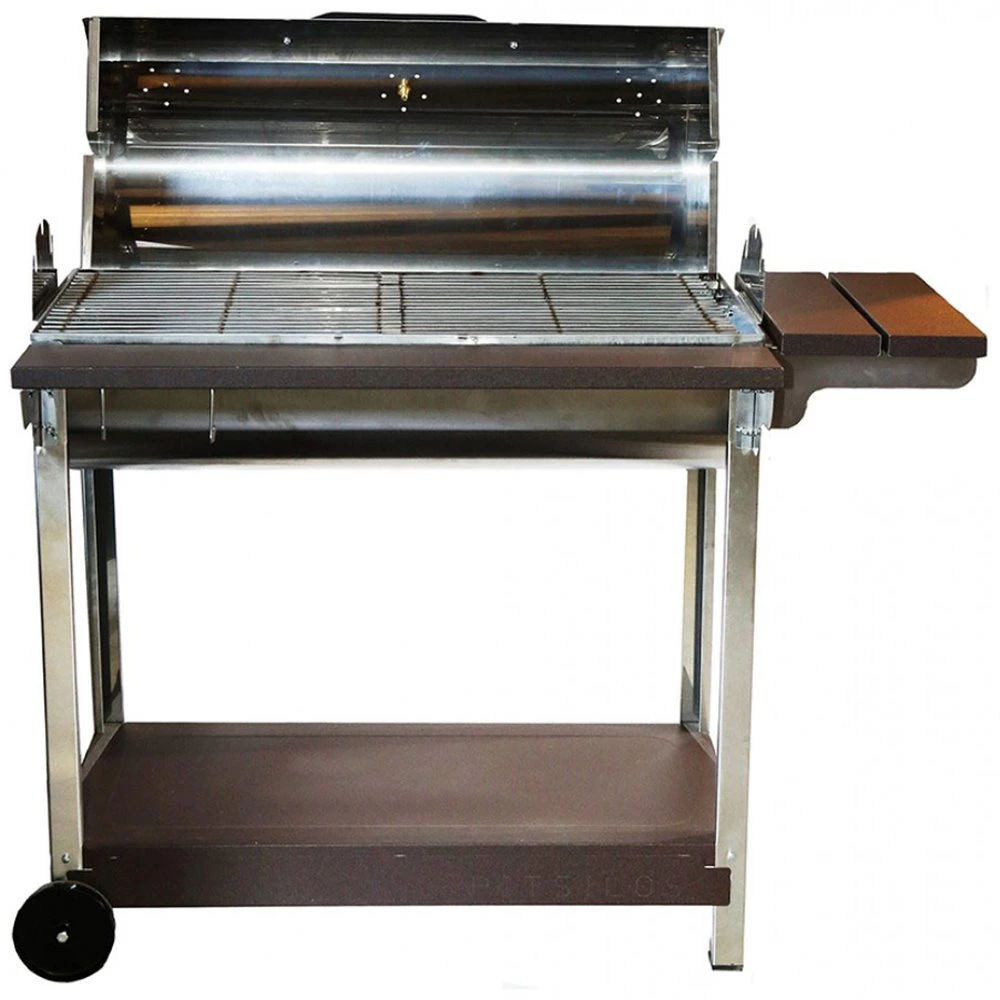 Ψησταριά κάρβουνου 112,5x54 Cm Inox PITSILOS βαρέλι μεγάλο 1046 3 Ψησταριά κάρβουνου 112,5x54 Cm Inox PITSILOS βαρέλι μεγάλο 1046 - Image 3