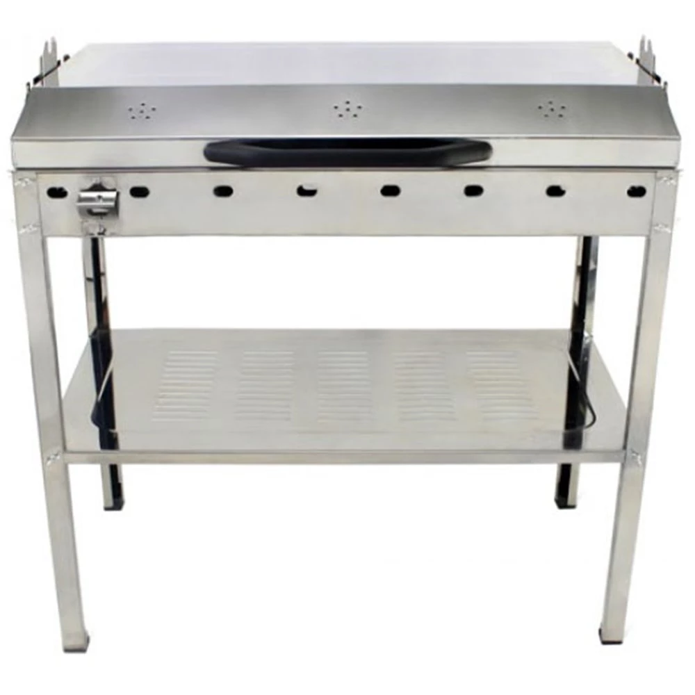 Ψησταριά κάρβουνου 80x40 Cm Inox PITSILOS 124 4 Ψησταριά κάρβουνου 80x40 Cm Inox PITSILOS 124 - Image 4