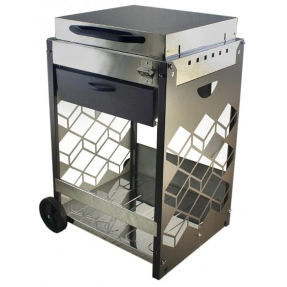 Ψησταριά κάρβουνου με βέγγε 55x50 Cm Inox PITSILOS 138 2 Ψησταριά κάρβουνου με βέγγε 55x50 Cm Inox PITSILOS 138 - Image 2