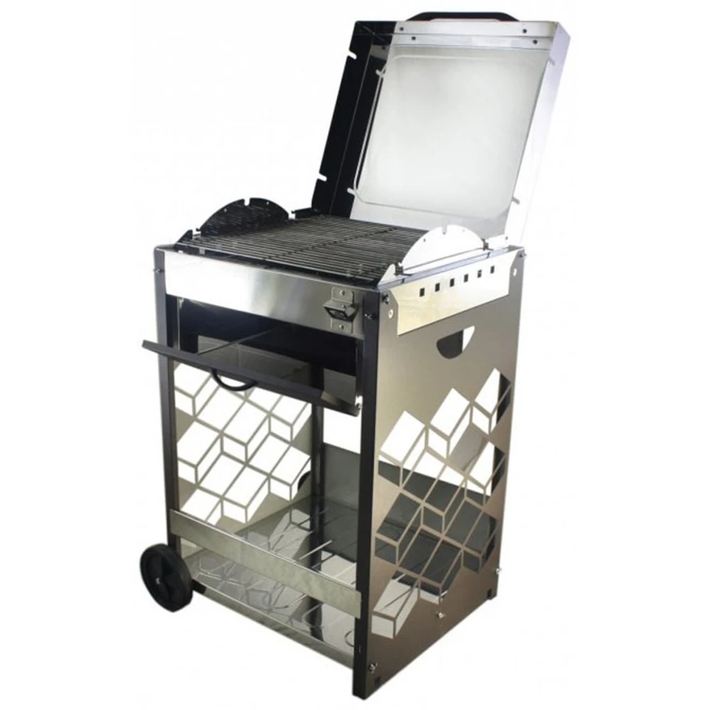 Ψησταριά κάρβουνου με βέγγε 55x50 Cm Inox PITSILOS 138 1 Ψησταριά κάρβουνου με βέγγε 55x50 Cm Inox PITSILOS 138