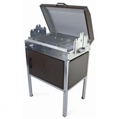 Ψησταριά κάρβουνου με βέγγε ντουλάπι 55x40 Cm Inox PITSILOS 119