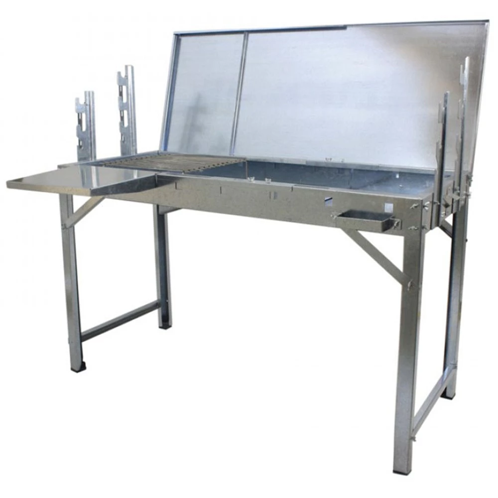 Ψησταριά κάρβουνου συρταρωτή (100 - 145) X 50 Cm Inox PITSILOS 136 1 Ψησταριά κάρβουνου συρταρωτή (100 - 145) X 50 Cm Inox PITSILOS 136